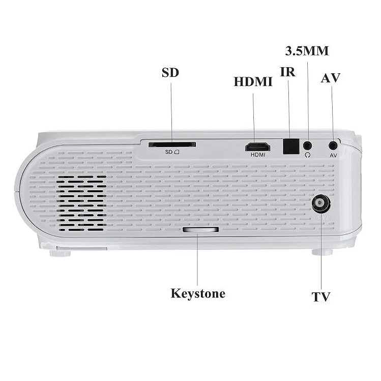 Uhappy U90 7000 люмен 1080P Hd белый портативный проектор Android 4,4 3D светодиодный домашний кинотеатр(ЕС вилка