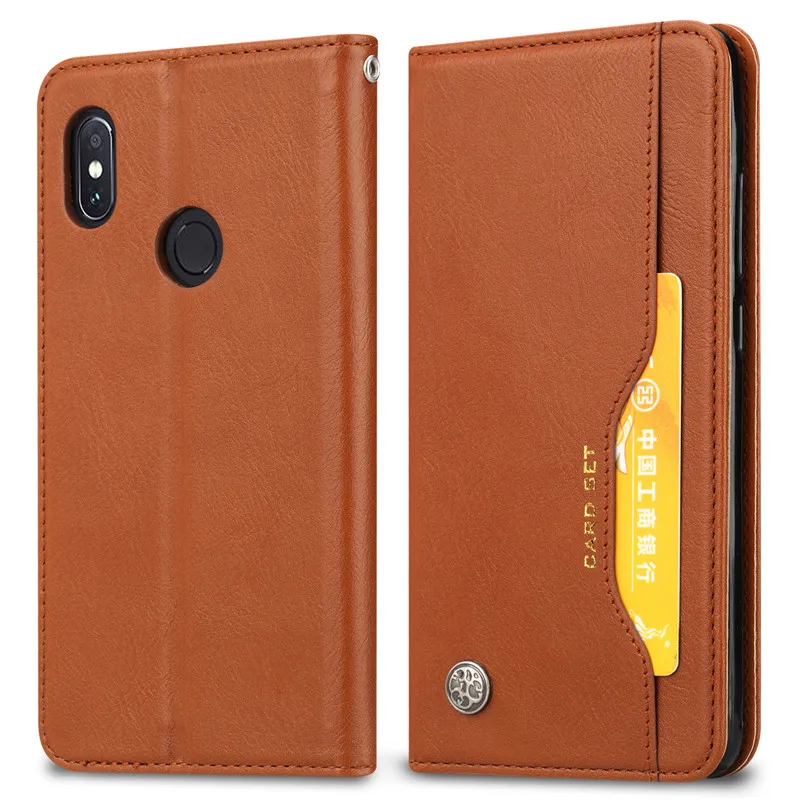 Роскошный флип-чехол для Xiaomi mi Max3 mi x 2s 8 SE A2 Lite mi 8 Винтажный чехол из искусственной кожи для бизнес-книги mi 8 Lite mi 8 se mi x2s чехол - Цвет: Темно-коричневый