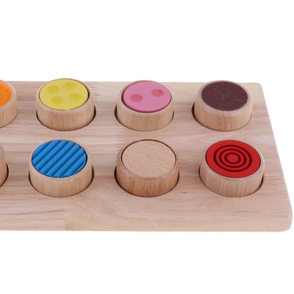 Wooden Touch and Match Board Sensory Memory Game Montessori Educational Toy