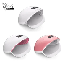 50 Вт двойная светодио дный УФ светодиодная лампа для ногтей Сушилка для ногтей Гель-лак с нижней s 30 s/60 s/90 s таймер ЖК-дисплей физиотерапия инструменты для ногтей