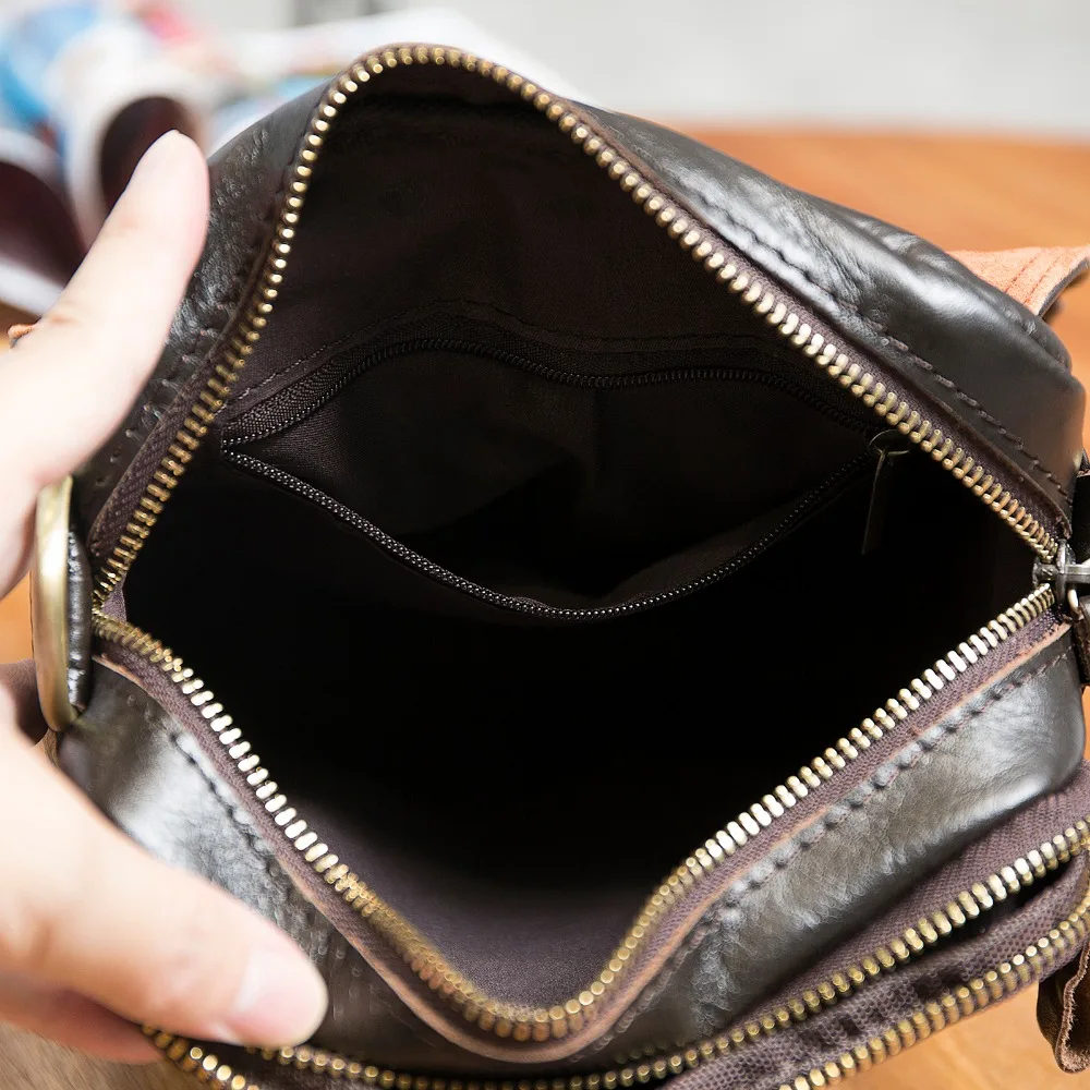 Качественная кожаная мужская повседневная дизайнерская сумка через плечо из воловьей кожи, модная сумка через плечо 8 дюймов, сумка для планшета Mochila, сумка-портфель 152