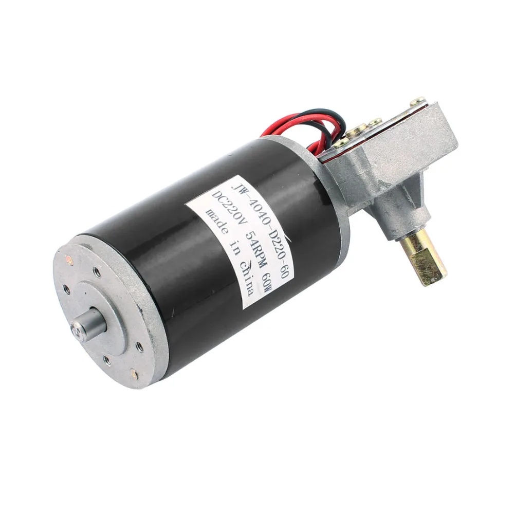 Uxcell новейший DC 220 V 54 RPM 60 W DC мотор-редуктор для тамагочи JW-4040-D220-60 с 2 разъемом терминала
