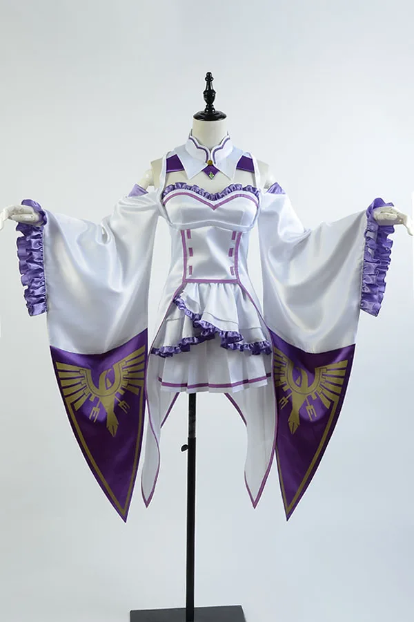 

Re:Zero/Re:Zero Life in a Different World from Zero Female Emilia/Satella Cosplay Costume Any Size Custom Made With Wig