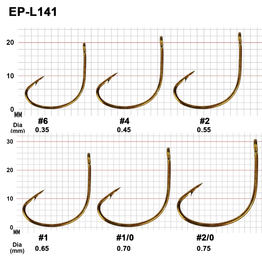 Eupheng EP-L141 смещение широкий зазор бронзовый цвет Inshore Kahle как крюк спортивные рыболовные крючки живая приманка для рыболовного крючка