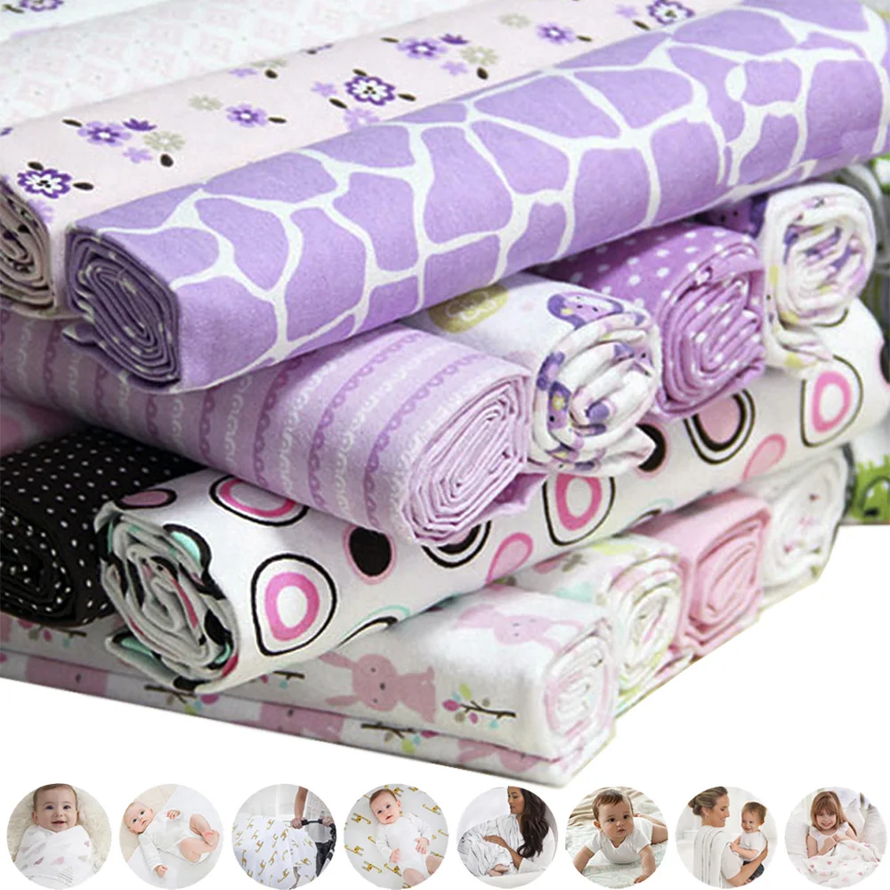 4Pcs Multifunction Muslin Cotton Baby Swaddles Newborn Blankets Bath Gauze Gift Infant Wrap Sleepsack Stroller Cover Game Mat