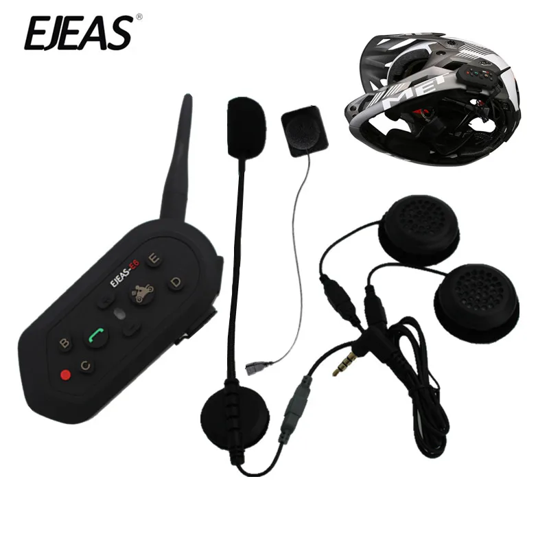 Беспроводная гарнитура Ejeas E6 1300M для мотоциклетного шлема с Bluetooth 6 шт.|motorcycle bluetooth
