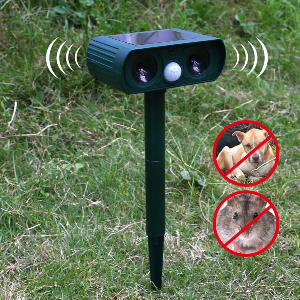 

Solar Ultrasonic Electron Repeller Device Control Snake Mole Mouse Mice Insect