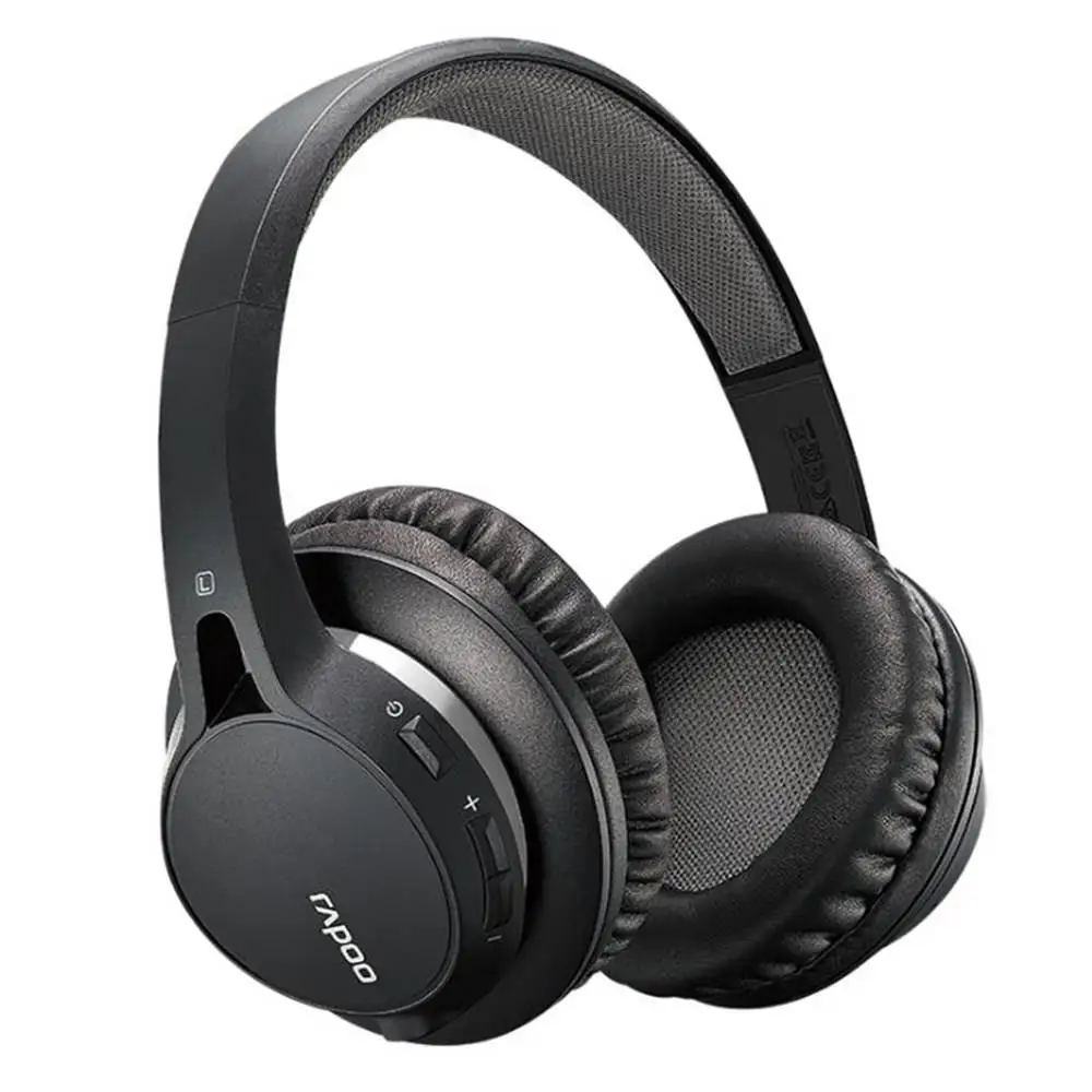Черный Rapoo S200 двойной режим Bluetooth стерео игровая гарнитура и проводное соединение 3,5 мм с микрофоном для ПК/ноутбука/телефона наушники геймера - Цвет: Черный