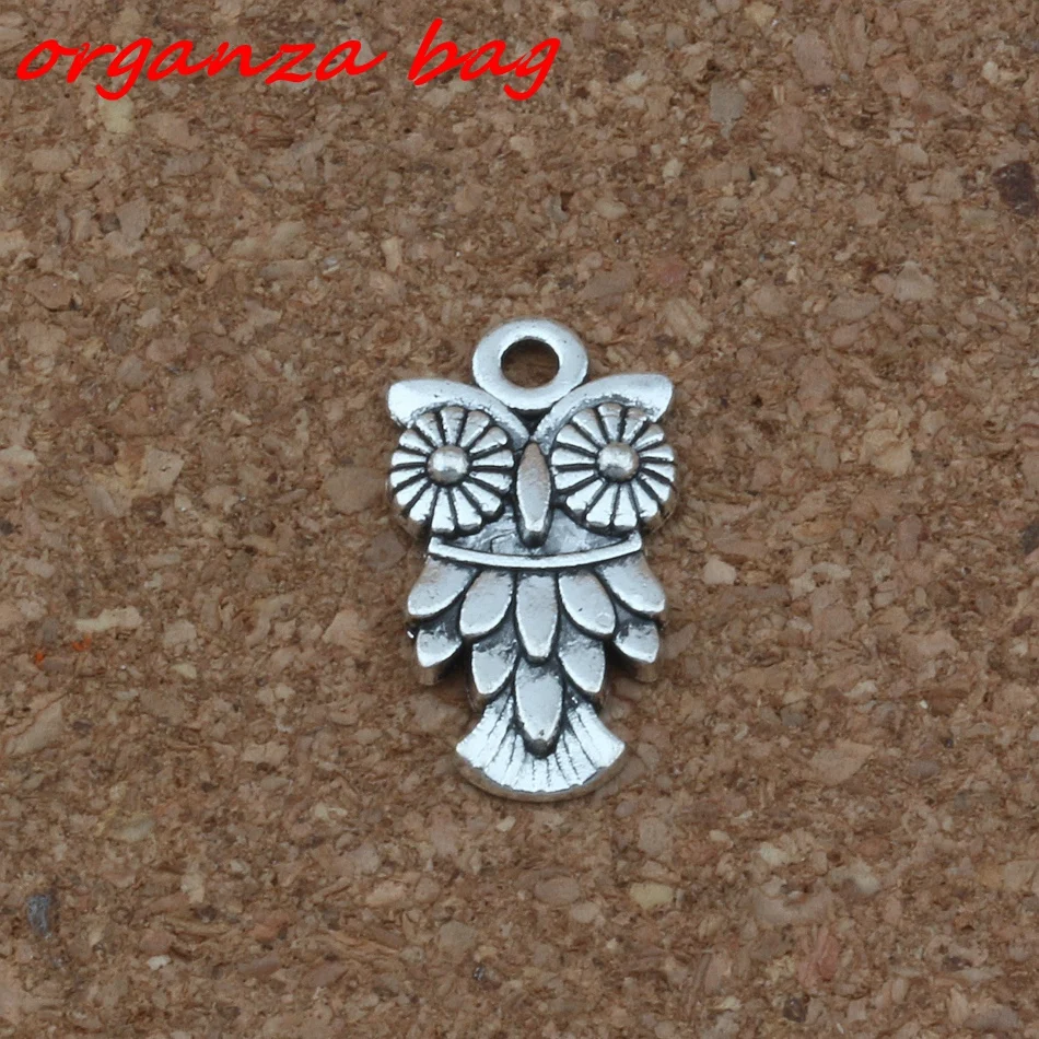 

Owl Bird Charms Pendants 100Pcs/lot Antique Silver Jewelry DIY Fit Bracelets Necklace Earrings A-234
