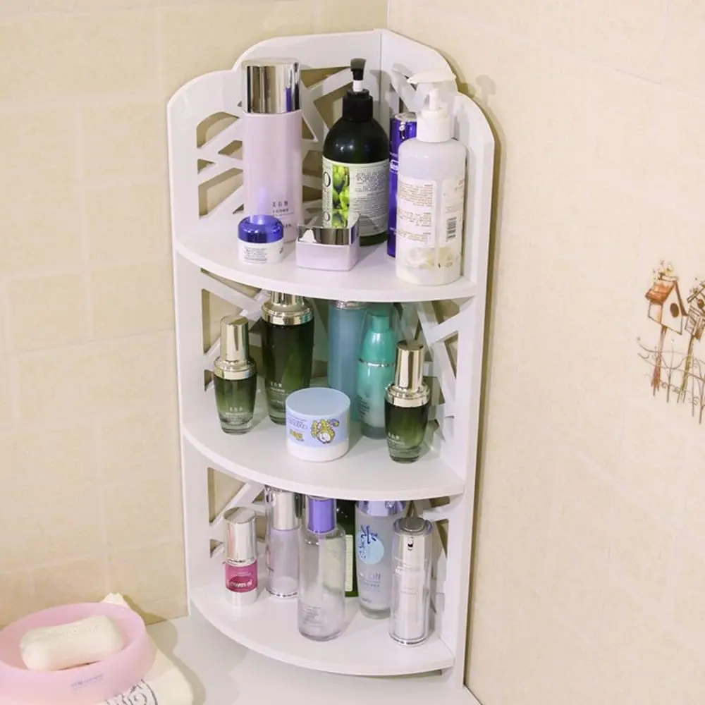 

Bathroom bathroom corner frame vanity tripod washbasin cosmetic storage box corner rack lo89510