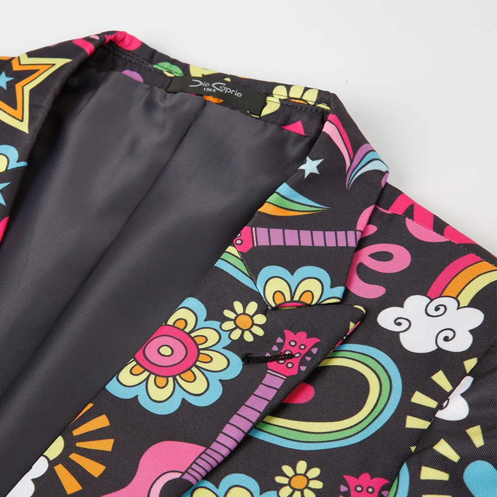 PAULKONTE 2019 Hot Cartoon Print Mostly Male Blazer Fashion High Quality Nightclub Party Wedding Slim Fit Man's Jacket PAULKONTE 2019 Hot Cartoon Print Mostly Male Blazer Fashion High Quality Nightclub Party Wedding Slim Fit Man's Jacket
