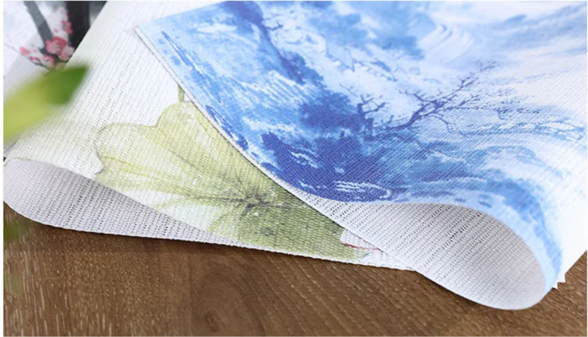 Китайский стол placemate ПВХ прямоугольная краска с чернилами тепло-прочная подставка скольжения легко чистить и украшения дома