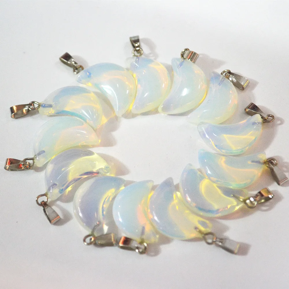 Новые поступления модные подвески из натурального камня с опалом Луной и