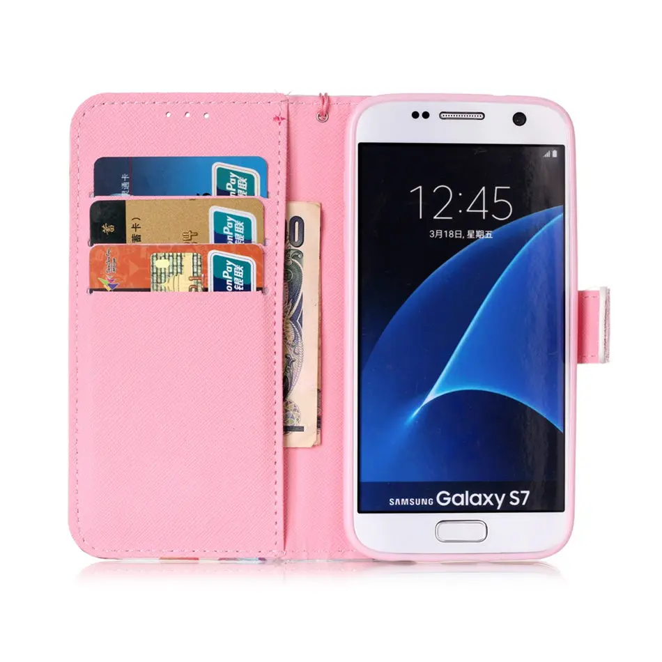 

Cases For Samsung Galaxy S7 S6 Edge S5 S4 j3 j5 j7 A3 A5 2016 j2Prime G530 Fashion Tree Hand Daisy Campanula Flip Cover E03Z