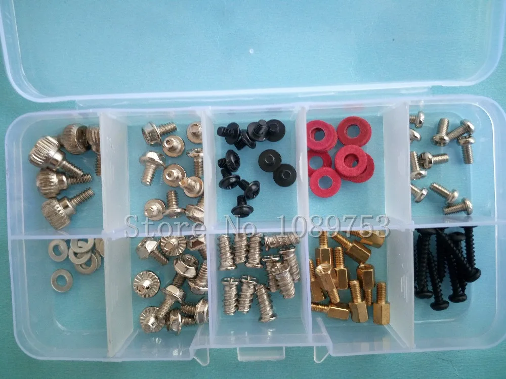 

95Pcs Desktop Computer Chassis Screw PC Motherboard Screws washer with box