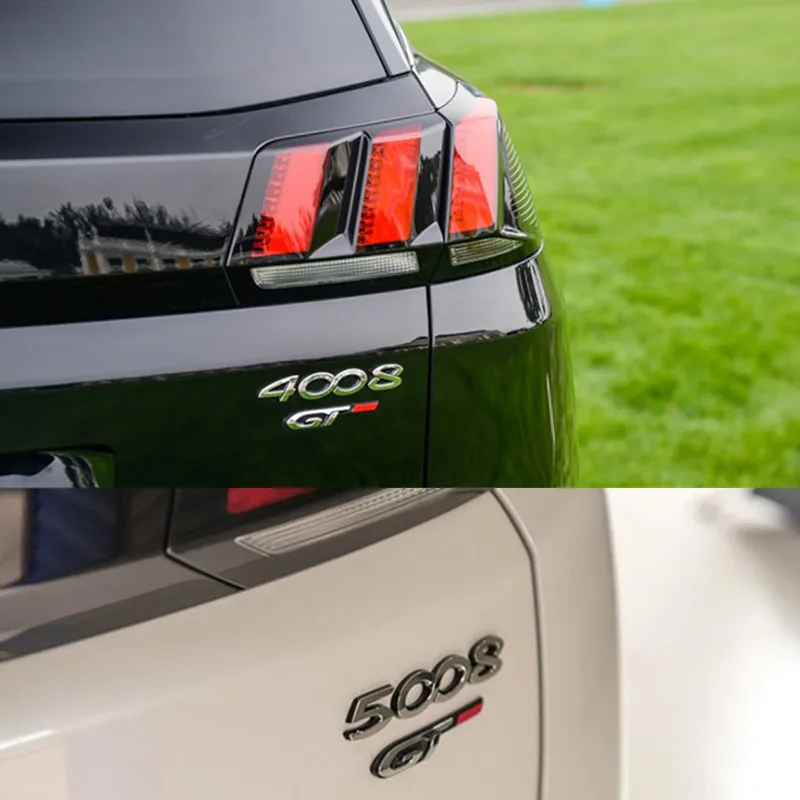 

1X Car Accessories Styling Decal Rear Door Badge Car Body Emblem For Peugeot 208 301 308 408 508 2008 3008 4008 5008 307 206 GT