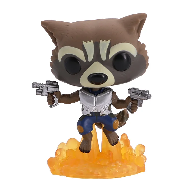 

Marvel Rocket Figure 10cm Action Figure Guardians of the Galaxy Hot toys Spring Head Car Decoration