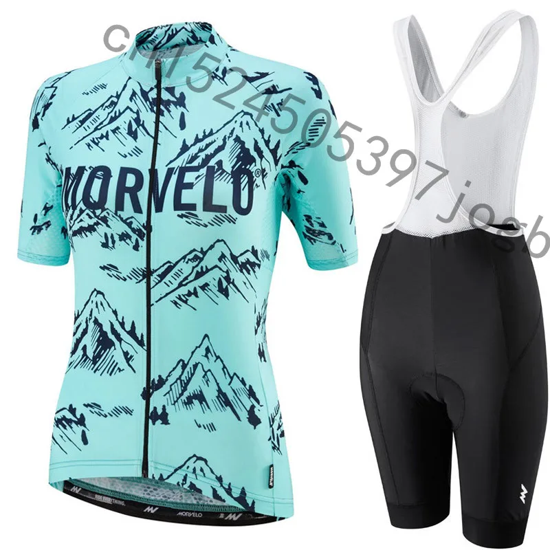 Комплект из джерси Morvelo для велоспорта, летняя одежда для велоспорта, быстросохнущая одежда для велоспорта с длинным рукавом