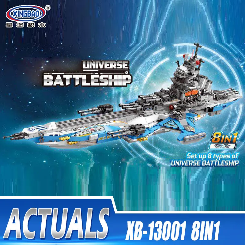 

XINGBAO 13001 New Toys 8 IN 1 Series The Universe Battleship Set Building Blocks Bricks Toys For Kids Birthday Christmas Gifts