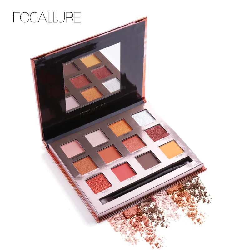 

Focallure fashion eye shadow palette 12 Colors Matte EyeShadow Shimmer makeup kit Cosmetics With Brush
