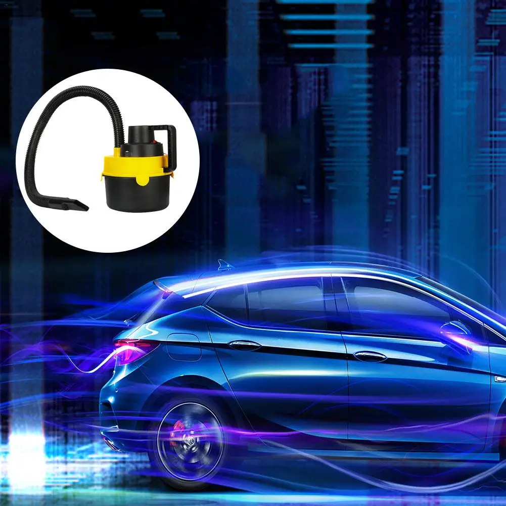 Портативный 60 Вт круглое ведро пылесос автомобильный мокрого и сухого двойного использования высокой мощности пылесос Авто дома мини ручной