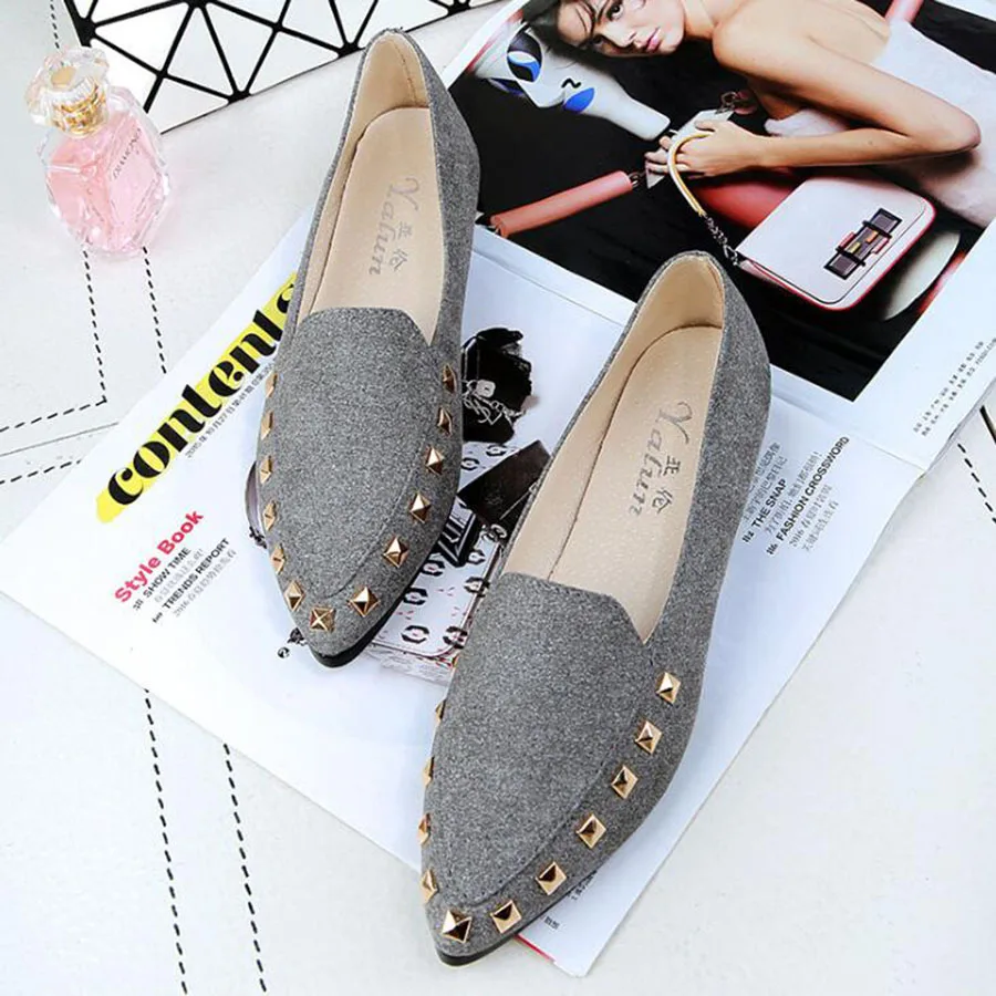 

MHYONS Polka dot slip-on ballet flats women shoes suede leather loafers casual women flat ballerina boat shoes loafers shallow