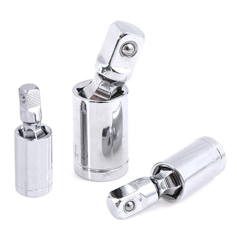 

1/4" 3/8" 1/2" Universal Joint Set Ratchet Angle Extension Bar Socket Adapter Manual and Pneumatic 360 Rotary Adapter