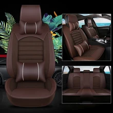kalaisike Leather plus Flax Universal font b Car b font Seat covers for Chrysler all models