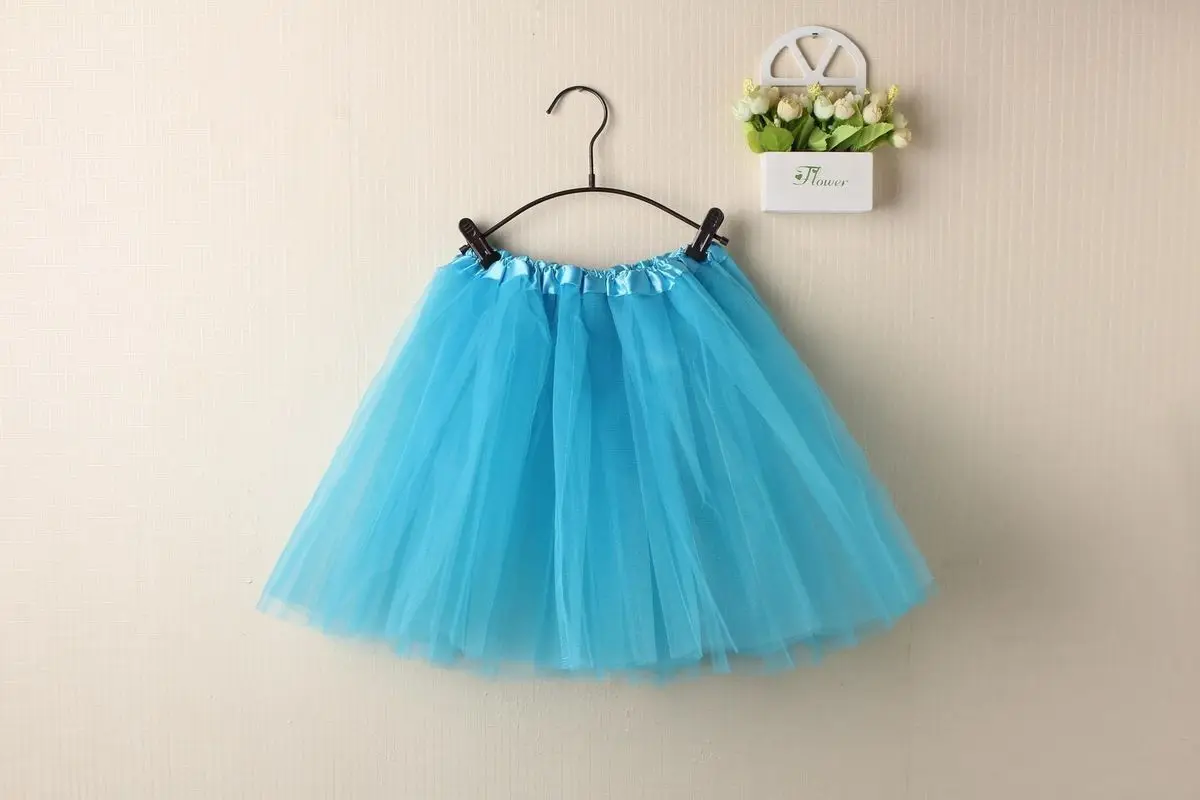 Новейший вечерний костюм для взрослых и женщин, юбка-пачка принцессы из тюля, юбка-американка, Jupe Femme - Color: sky blue