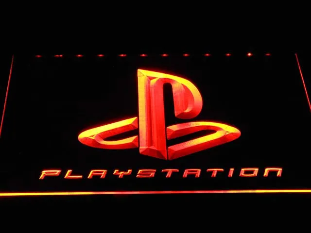 E175 Playstation светодиодный неоновый светильник с переключателем вкл/выкл 20+ цветов 5 размеров на выбор