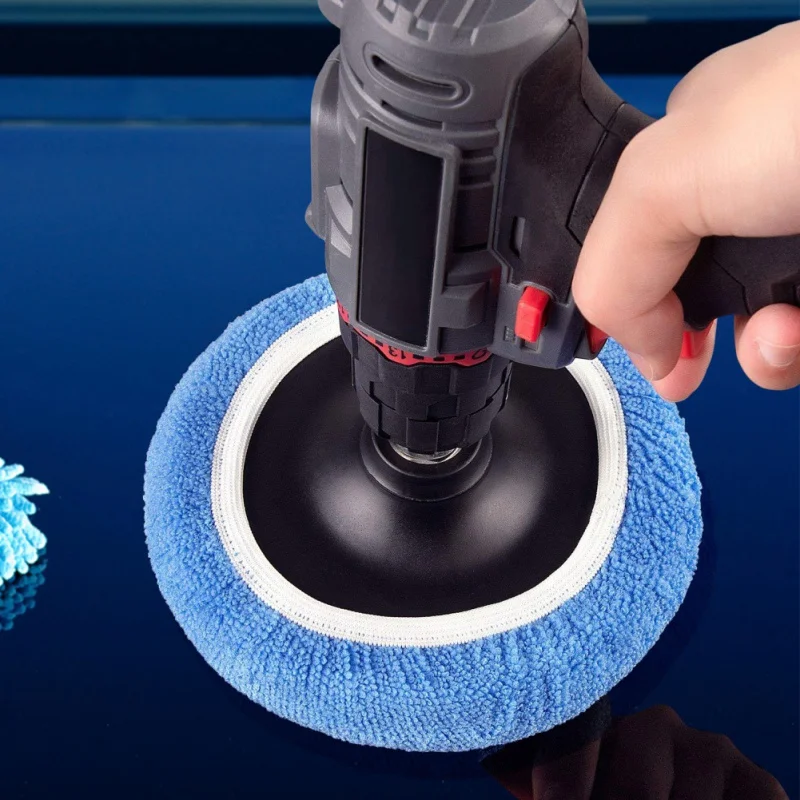 New 5pcs Microfiber Sponge Cover Auto Polishing Machine Waxing