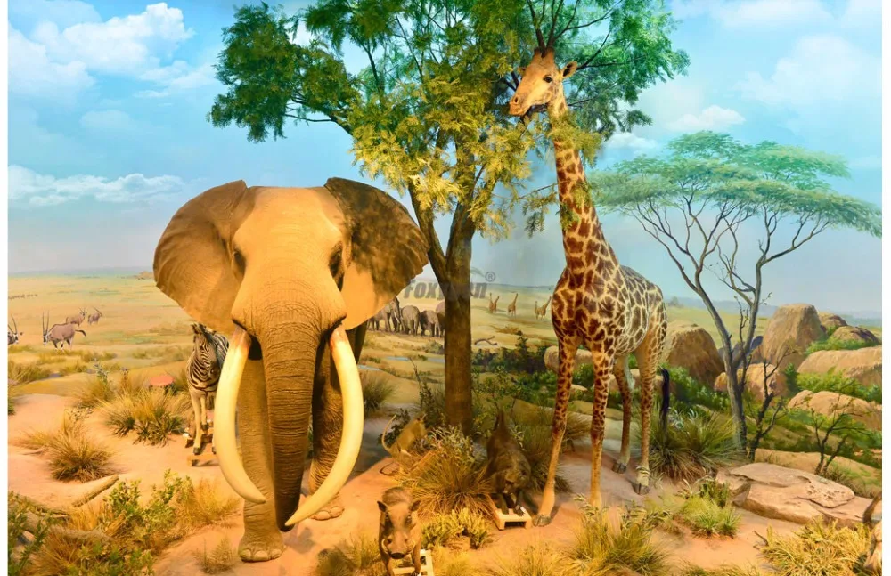 Art Wallpaper Cartoon & Animal for Children Abstract designs used for TV backgroundliving room hotel  decorationshopping cent (29)