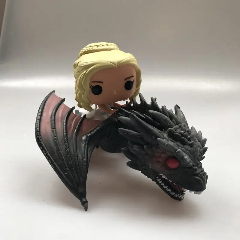 Funko pop Secondhand 6 ''Игра престолов-Viserion, Rhaegal, Dragon Виниловая фигурка Коллекционная модель свободная игрушка - Цвет: Серый