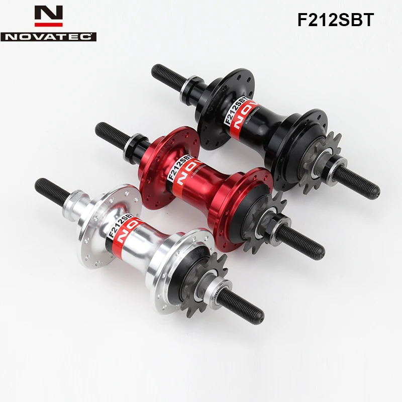

Novatec F212SBT 20 Holes 9T 10T Folding Bike Single Speed Rear Bicycle Hubs With Sprockets And Lock Nuts 9/10T Black Red Silver