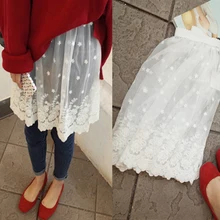 2017 spring all-match white fashion beautiful lace basic bust skirt female short half slip petticoat