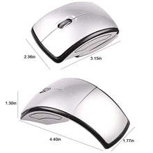 Беспроводная мышь 2,4G Компьютерная мышь складной дорожный ноутбук Бесшумная мышь мини-мыши USB нано приемник для ноутбук ПК настольный компьютер