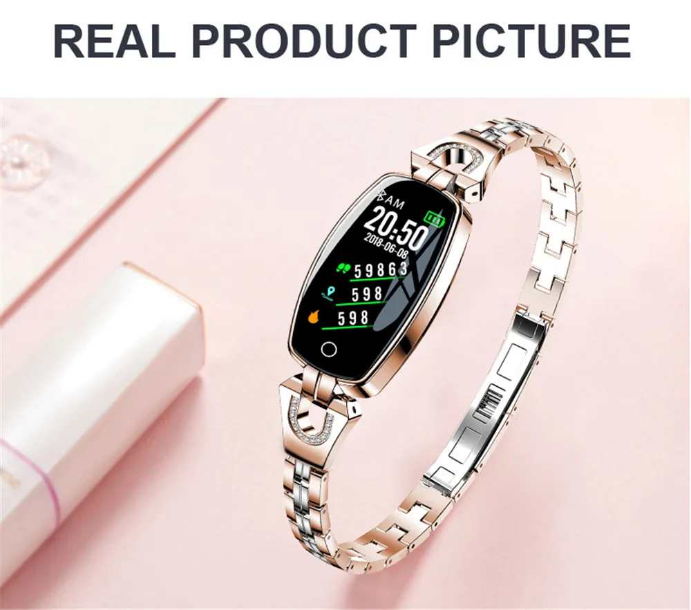 Água de Monitoramento da Freqüência Bluetooth para Android 2021 à Prova Gimto Marca Mulheres d' Cardíaca Relógio Inteligente Ios Aptidão Pulseira Smartver Top h8 19 High Quality Eletrônicos