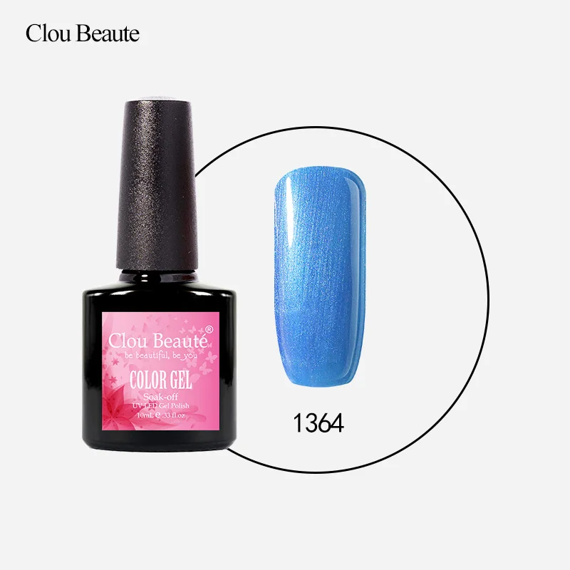 Clou Beaute био-Гели Soak Off Гель-лак для ногтей Однотонная одежда unhas em огромной палитры профессиональных Гель-лак синий черный, красный УФ-гель лак - Цвет: 1364