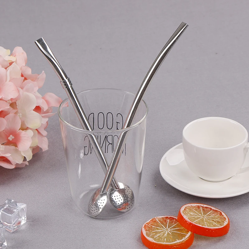 Handmade Mate Tea Bombilla Gourd Washable Tea Tool Creative Stainless Steel Hot Drinking Straw Filter Pajita Portatil