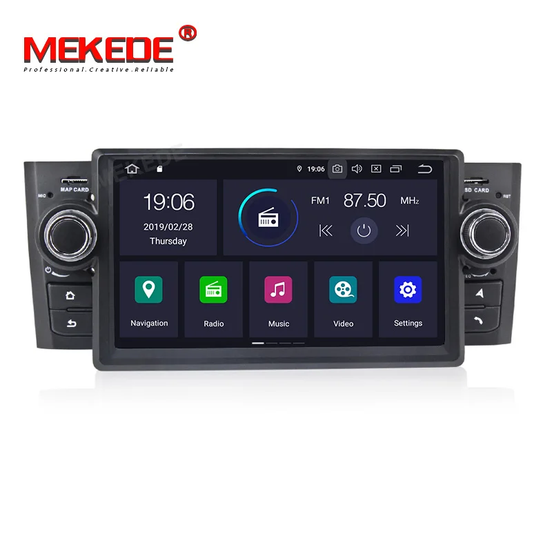 MEKEDE Android9.0 автомобильный мультимедийный плеер для Fiat/Grande/Punto/Linea 2007-2012 радио FM руля BT wifi 3g ipod
