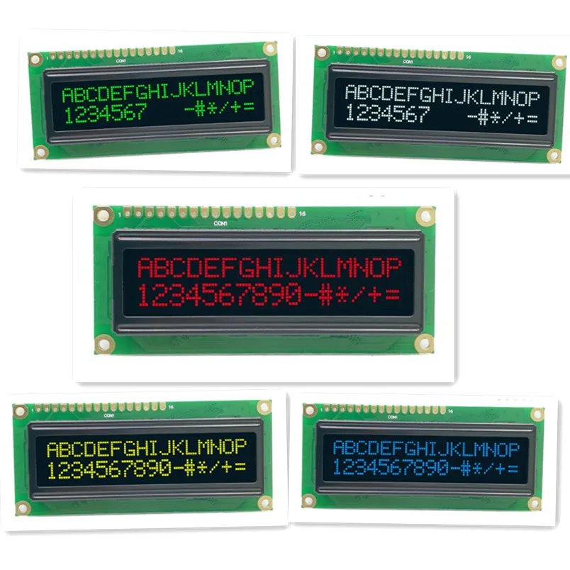 OLED модуль 1602 с последовательным и параллельным портом цвет: