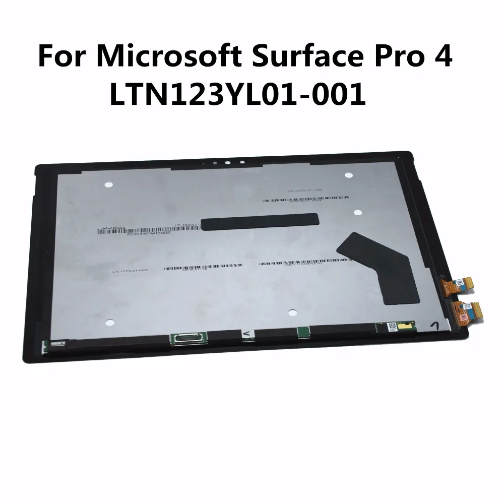 For Microsoft Surface Pro 4 1724 LTN123YL01 001 New Black LCD Display