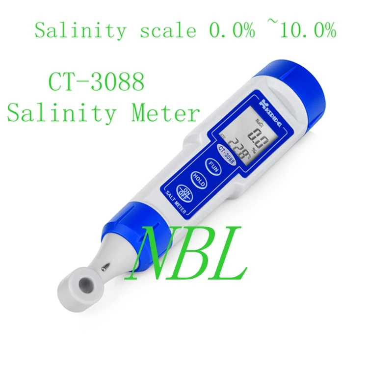 Ручка Тип цифровой измеритель солености Водонепроницаемый ЖК-дисплей солемер 0.0%-10.0% пищевая соль Впускной Управление воды Жидкость морской солевой тестер
