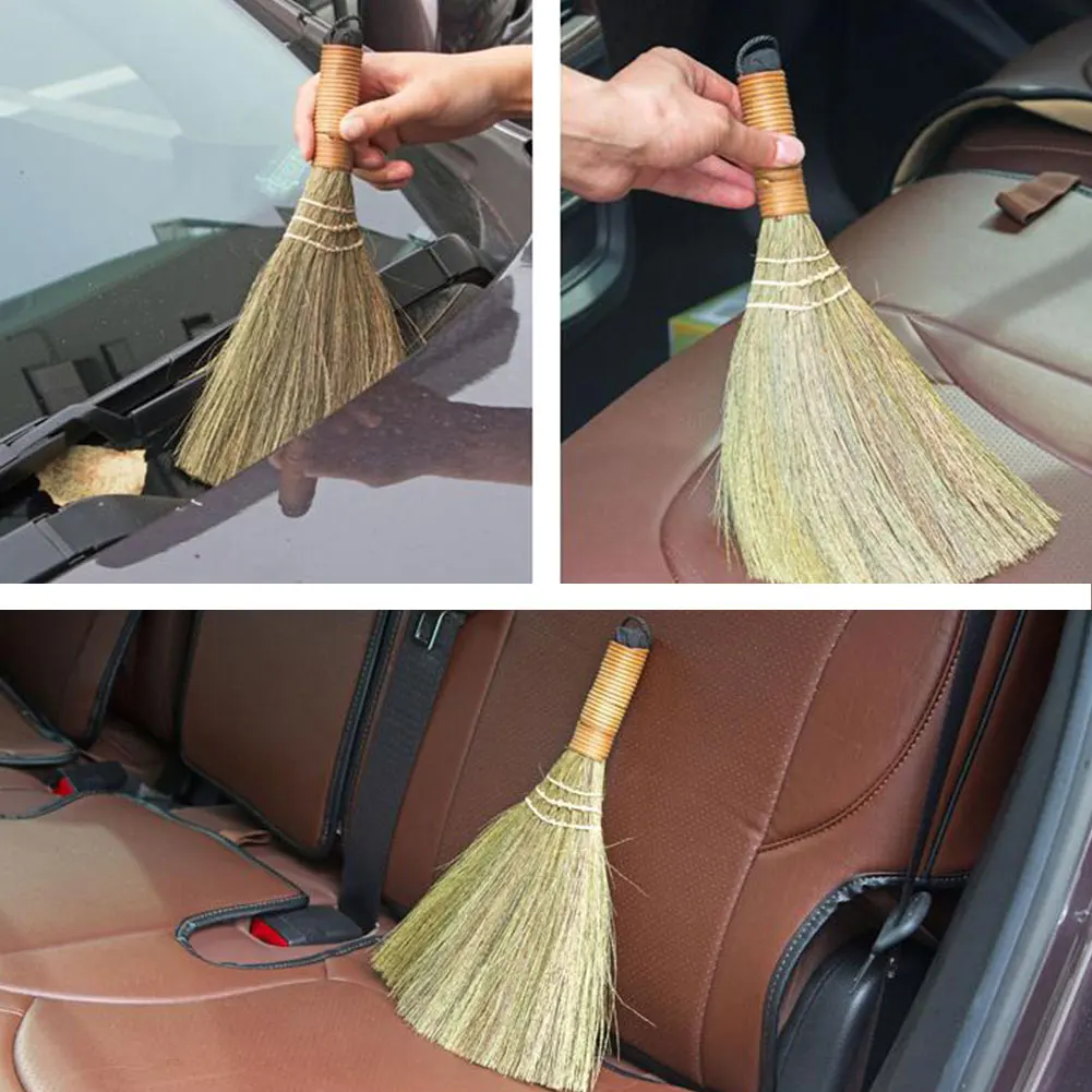 Floor Cleaning Sweeping Soft Durable Useful Handmade Straw Braided Retro Vintage Broom No Static Housekeeping Tool Home Use Floor Cleaning Sweeping Soft Durable Useful Handmade Straw Braided Retro Vintage Broom No Static Housekeeping Tool Home Use