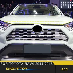 Для Toyota RAV4 2019 автомобильный Стайлинг двигателя верхняя крышка капота стикер рамки внешние аксессуары