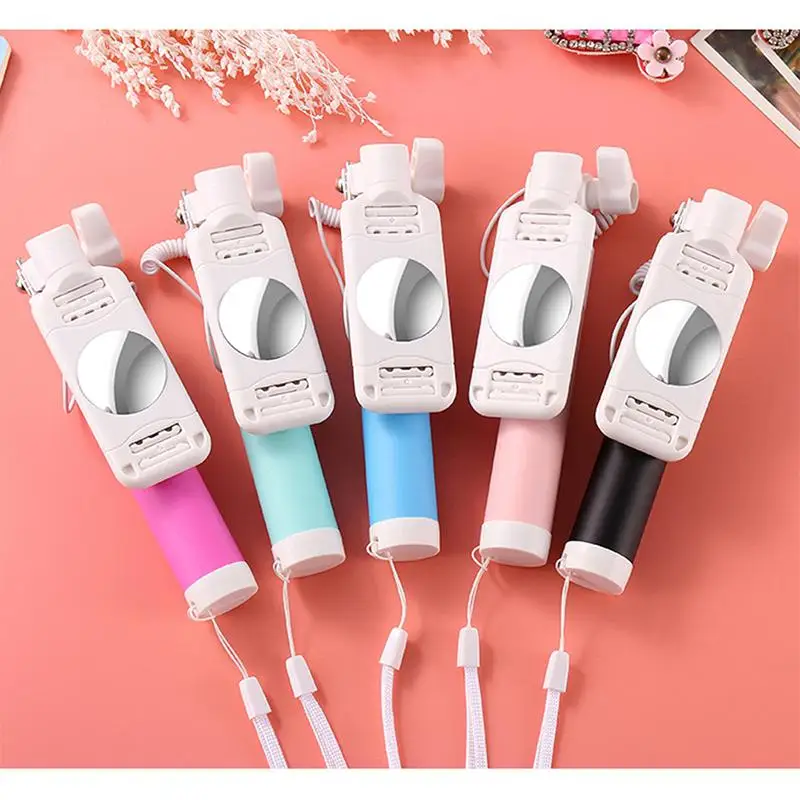 

Extendable Wired Selfie Stick Universal 360 Rotatable Foldable Phone Monopod Portable Selfiestick for iPhone Xiaomi r20