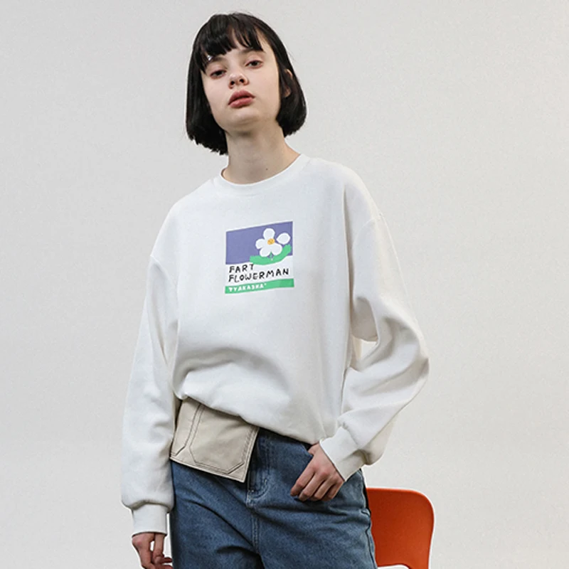 

Spring New Women Pullover Sweatshirts O Neck Long Sleeve Femme Hoodie Cotton White Jumper Tops