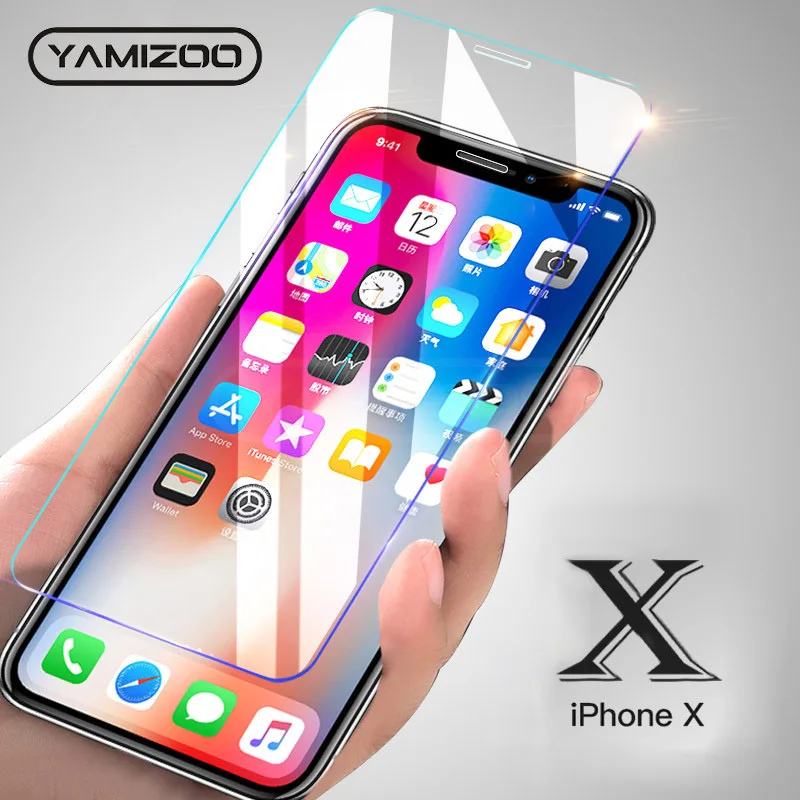 

YAMIZOO X Glass For iPhone 7 Tempered Glass Protection 2.5D 9H Protective Glass On The For iPhone x 7 Plus Screen Protector Film