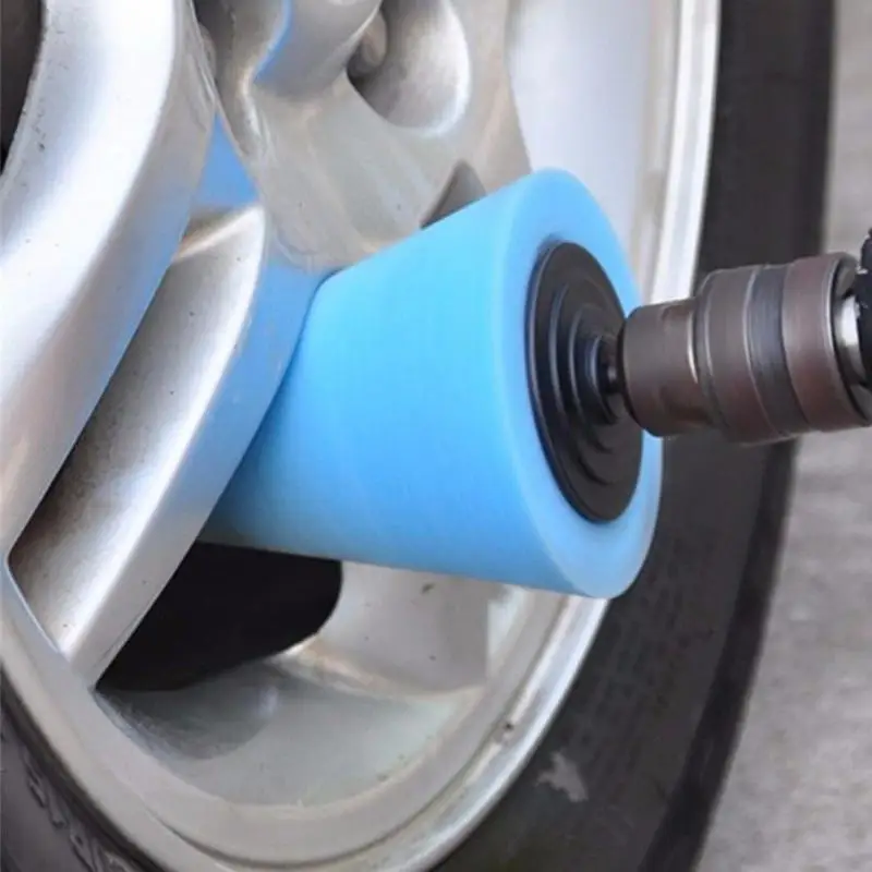 

Burnishing Sponge Polishing Cone Shaped Buffing Pads For Car Wheel Hub Tool