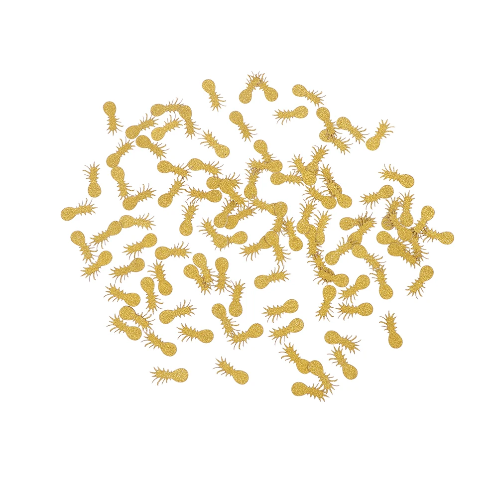 MENGXIANG 100PCS DIY kids Children Room Home Decoration Birthday Party Wedding Decor WholeSale Gold Pineapple Confetti 2.8*2cm
